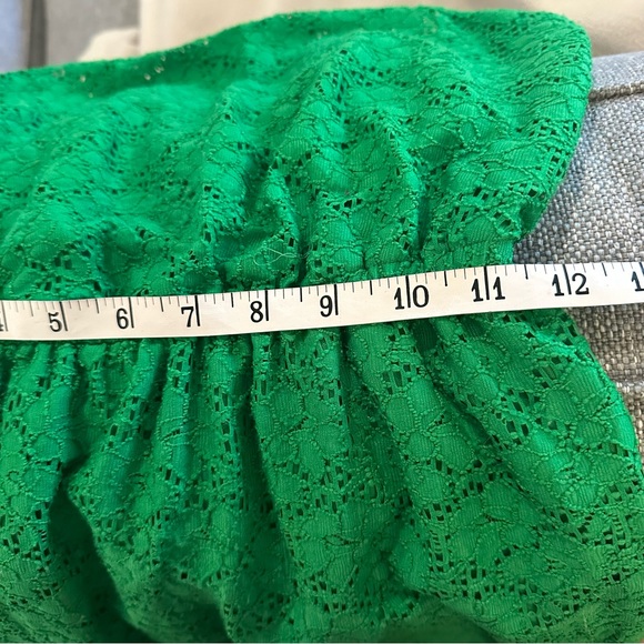 Xhilaration Emerald Green Floral Lace Elastic Waist Dress Size Small - Picture 14 of 15
